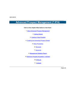 Advanced Prospect Management (7.97A)