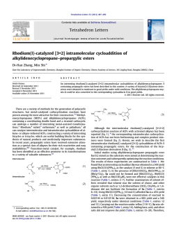 Rhodium(I)-catalyzed [3+2] intramolecular cycloaddition of