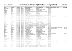 Transferliste des "Die Liga - Fußballverband e.V." (Ligaverband)