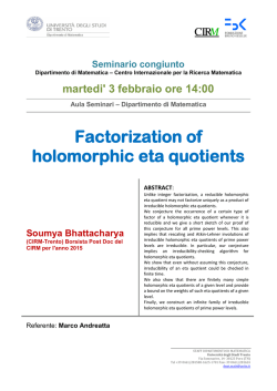 "Factorization of holomorphic eta quotients"