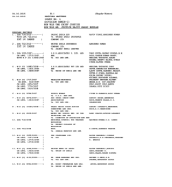REGULAR MATTERS COURT NO. 1 (DIVISION