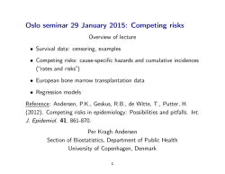 Oslo seminar 29 January 2015: Competing risks