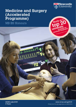 Medicine and Surgery (Accelerated Programme)