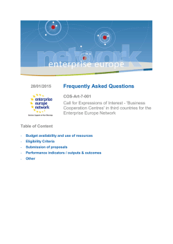 FAQ (Updated 28/01/2015) - European Commission