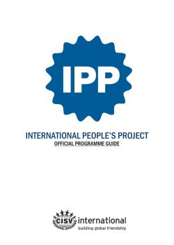 IPP Programme Guide - CISV International