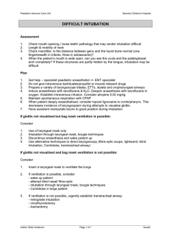 DIFFICULT INTUBATION