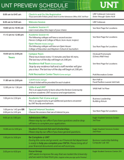 Download the Spring 2015 UNT Preview schedule now!