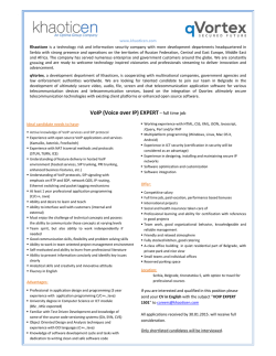 VoIP (Voice over IP) EXPERT &ndash; full time job