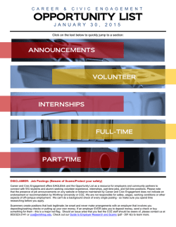 OPPORTUNITY LIST - Winthrop University