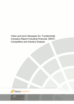 Vista Land and Lifescapes Inc. Fundamental Company Report