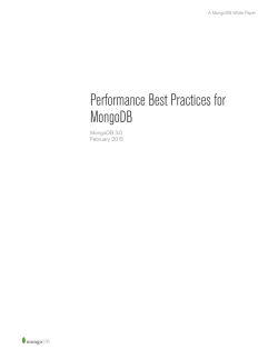 Performance Best Practices for MongoDB