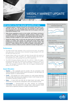 WEEKLY MARKET UPDATE