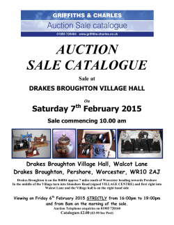 AUCTION SALE CATALOGUE