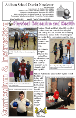 Current Newsletter - Addison Central School