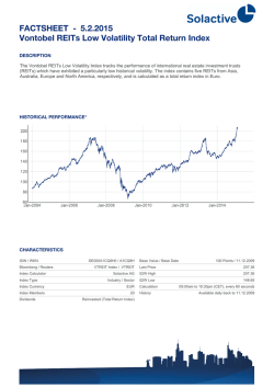 FACTSHEET - Vontobel REITs Low Volatility Total Return
