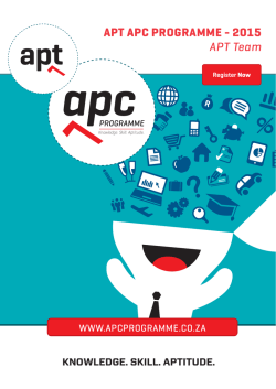 The APT Team - APC Programme