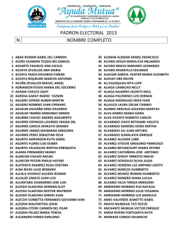 PADRON ELECTORAL 2015