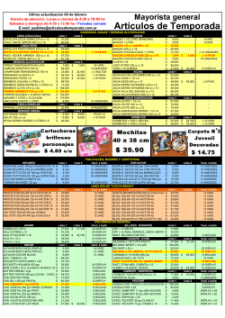 lista de precios general