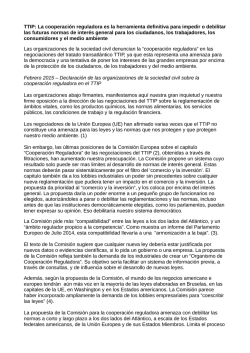TTIP: La cooperaci&oacute;n reguladora es la herramienta definitiva para