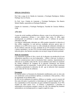 Sífilis Congenita - Cátedra de Anatomía y Fisiología Patológicas.