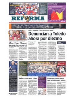 Consulta las primeras planas nacionales