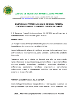invitación de participación al ix congreso forestal centroamericano y