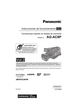 Panasonic AG-AC8P - LIM Comunicaciones