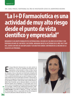 &ldquo;La I+D Farmac&eacute;utica es una actividad de muy alto