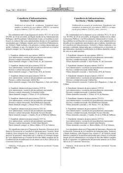 Notificaci&oacute; en extracte de resolucions. Expedients sancionadors en