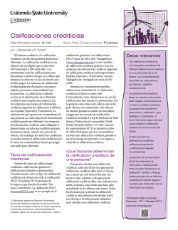 Califcaciones crediticias - Colorado State University Extension