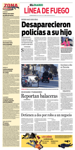 Reportan balaceras - El Diario de Coahuila