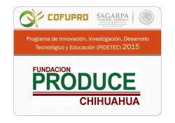 Convocatoria PIDETEC 2015. Ver mas