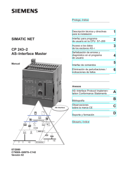 CP 243–2 AS–Interface Master - Siemens Industry Online Support