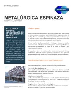 Carta de presentaci&oacute;n - metal&uacute;rgica espinaza