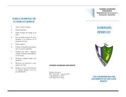 trifoliar informativo 2015 - Colegio Salesiano Don Bosco