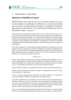 Resolución - Diario Oficial de Extremadura
