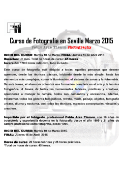 Curso de Fotografía en Sevilla Marzo 2015