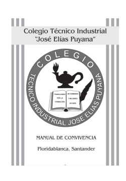 manual de convivencia - Colegio Técnico Industrial José Elías Puyana