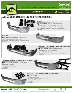 DEFENSAS ALUMINIO CUBIERTO EN ACERO INOXIDABLE