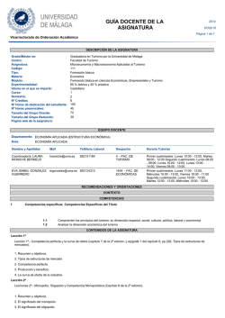 GUÍA DOCENTE DE LA ASIGNATURA