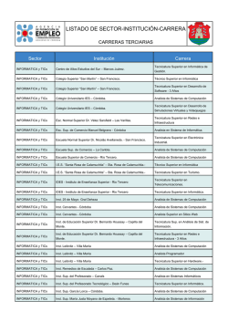 Carreras Terciarias Habilitadas