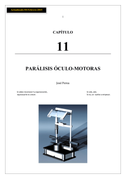 Cap&iacute;tulo 11. Par&aacute;lisis oculomotoras.