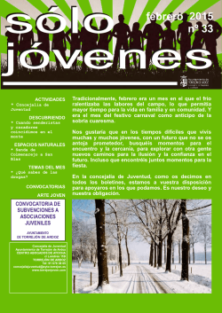 Boletín Informativo SOLO JÓVENES – Febrero 2015