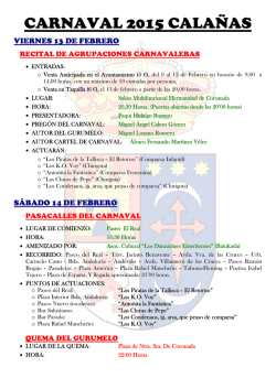 CARNAVAL 2015 CALA&Ntilde;AS - Ayuntamiento de Cala&ntilde;as