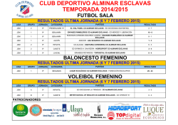 HORARIOS J9 JDM 14-15 - Club Deportivo Alminar Esclavas