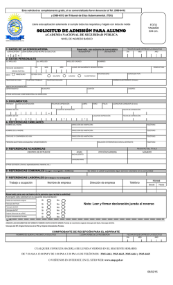 Descargar Solicitud para HOMBRES