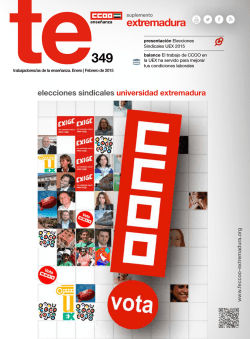 Revista TE Elecciones Sindicales UEX 2015