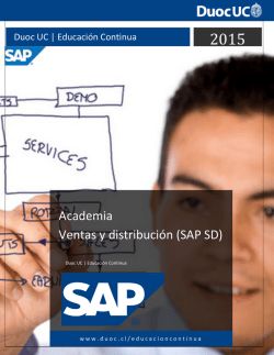 Academia Ventas y distribución (SAP SD)