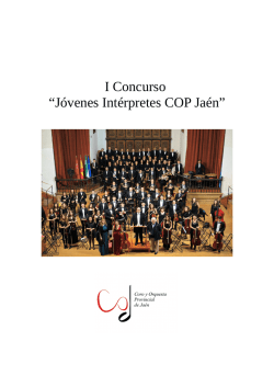 Bases del concurso - Coro y Orquesta Provincial de Jaén