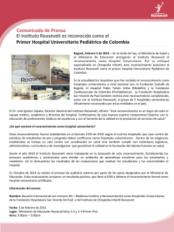 Leer m&aacute;s - Instituto de Ortopedia Infantil Roosevelt